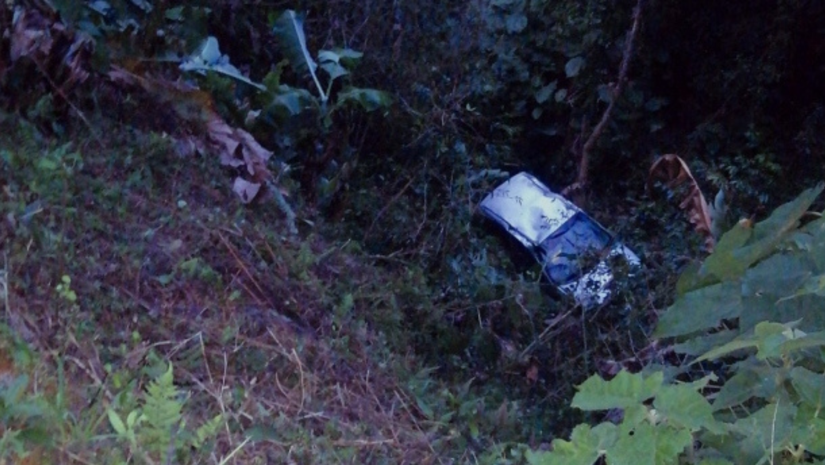 Vehículo cayó a un abismo