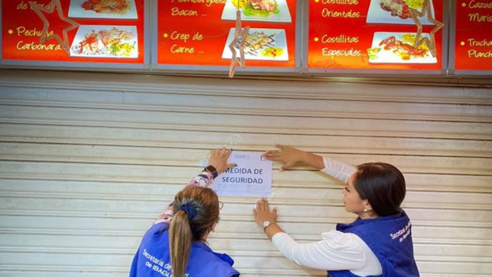 Reconocidos restaurantes de la Plaza de Bolivar de Ibagué cerrados por presencia de cucarachas