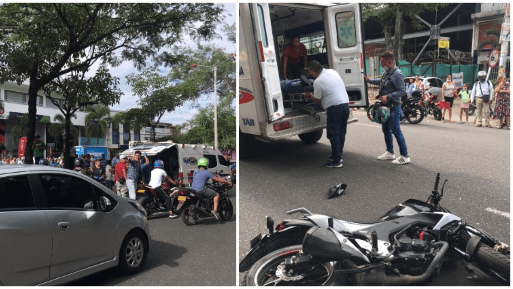 Colisión entre motocicleta y peatón deja dos personas heridas en Ibagué