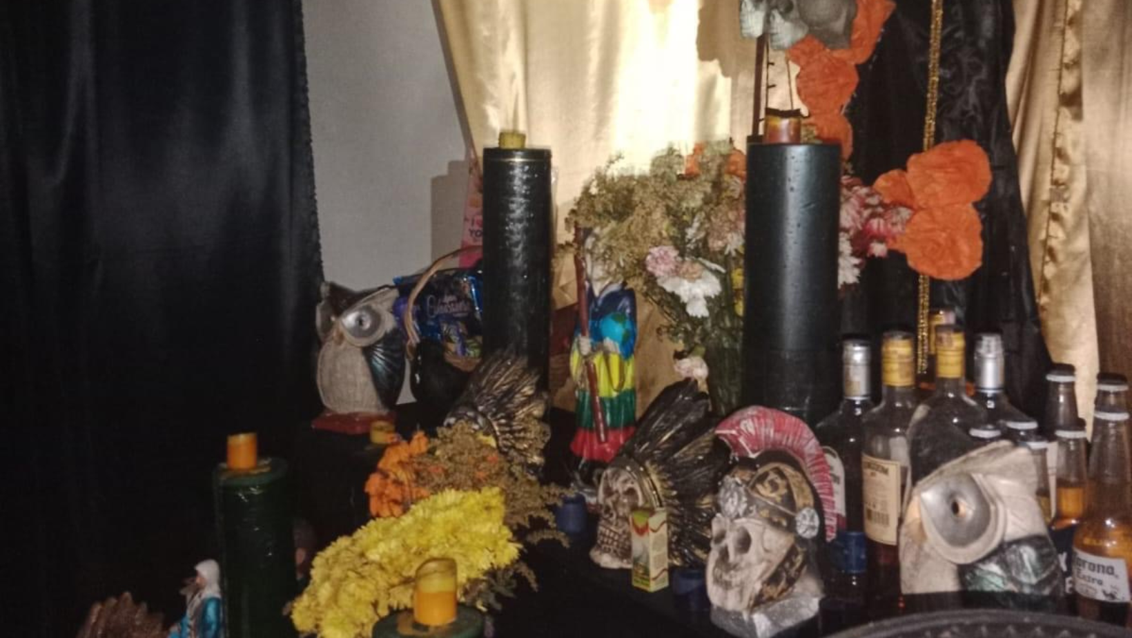 <strong>Incendio en Villa Café revela altar de la Santa Muerte</strong>