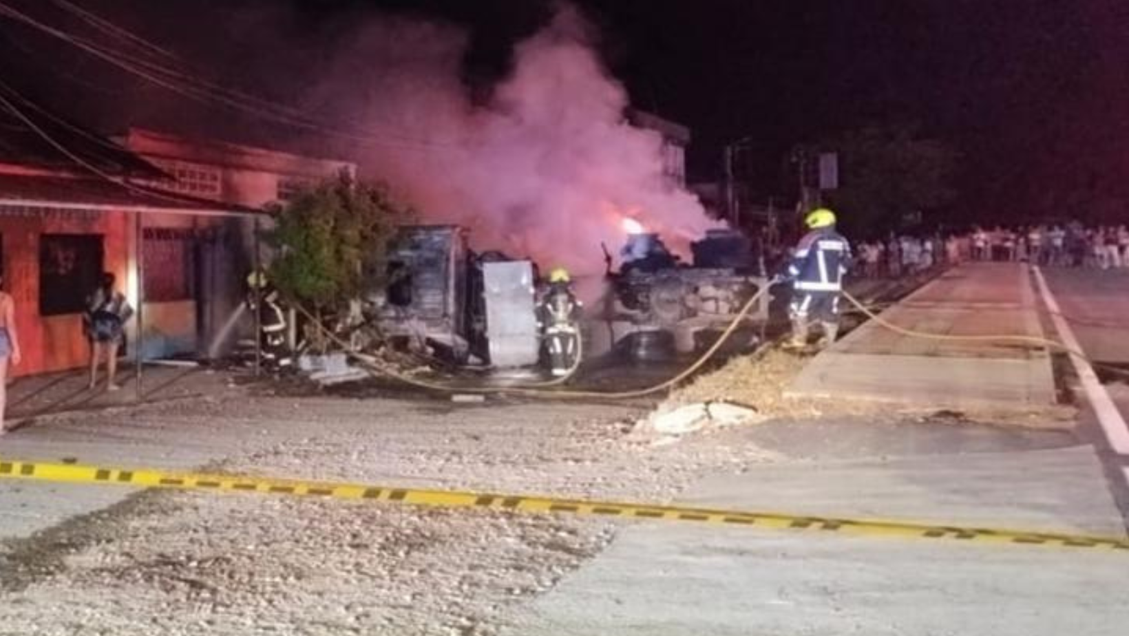 Cuatro heridos dejó accidente de carro cisterna en Armero Guayabal