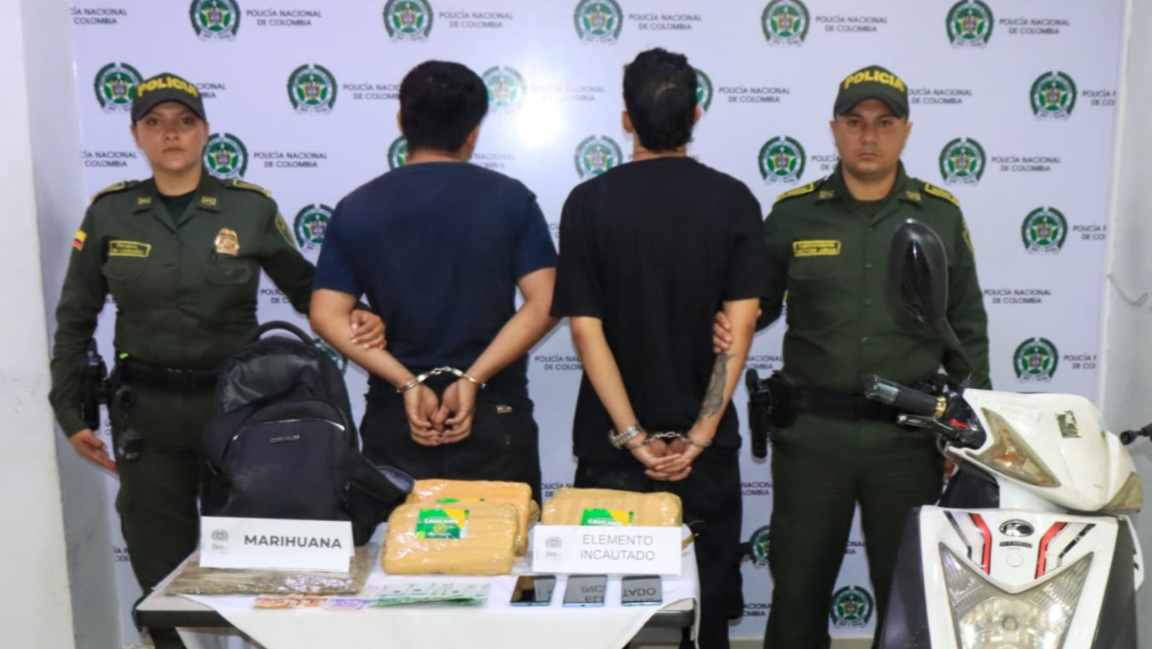 Capturados con 8 kilos de ‘Marimba’ en Ibagué
