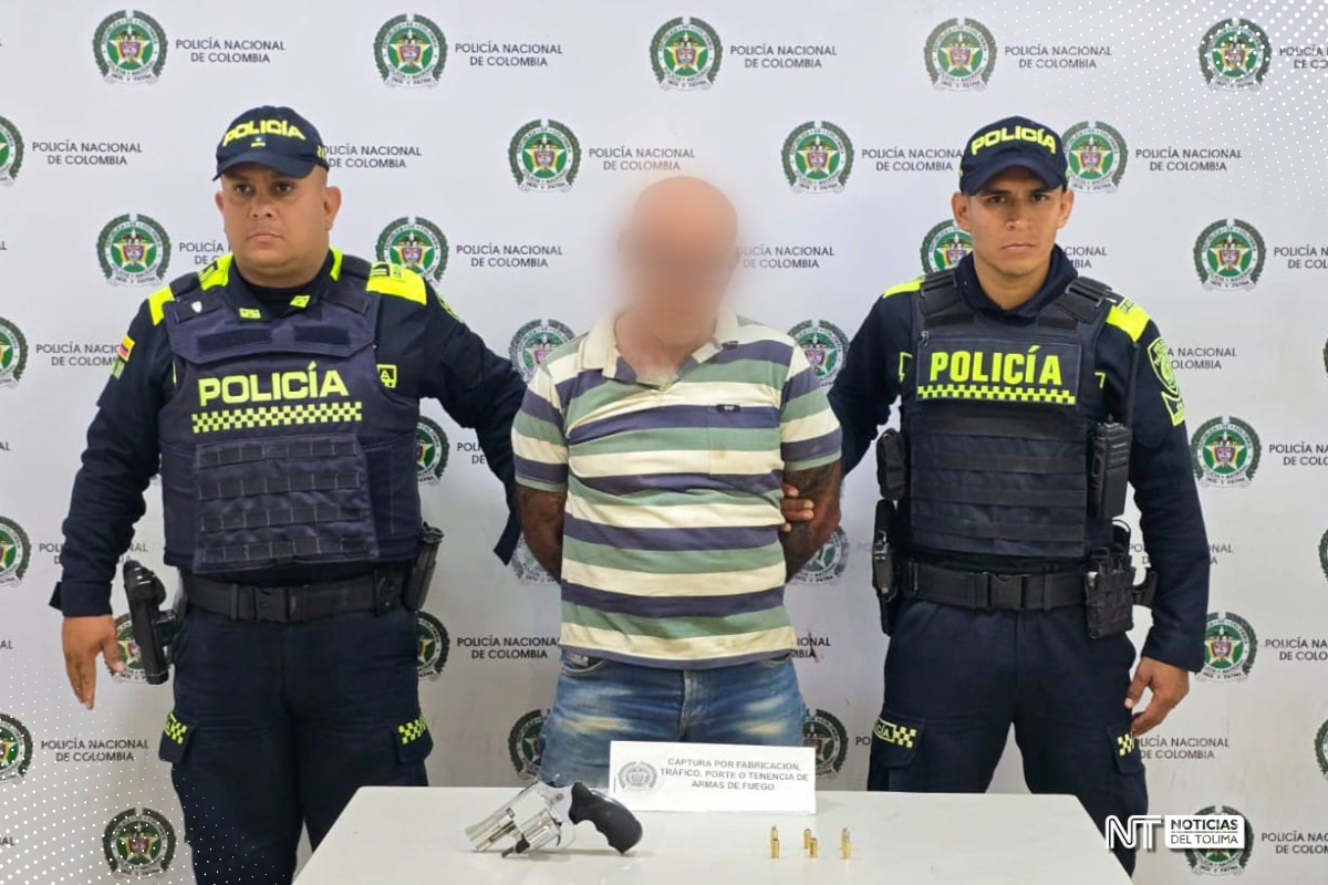 Cayó hombre en el barrio Modelia 2 con un arma de fuego en su poder