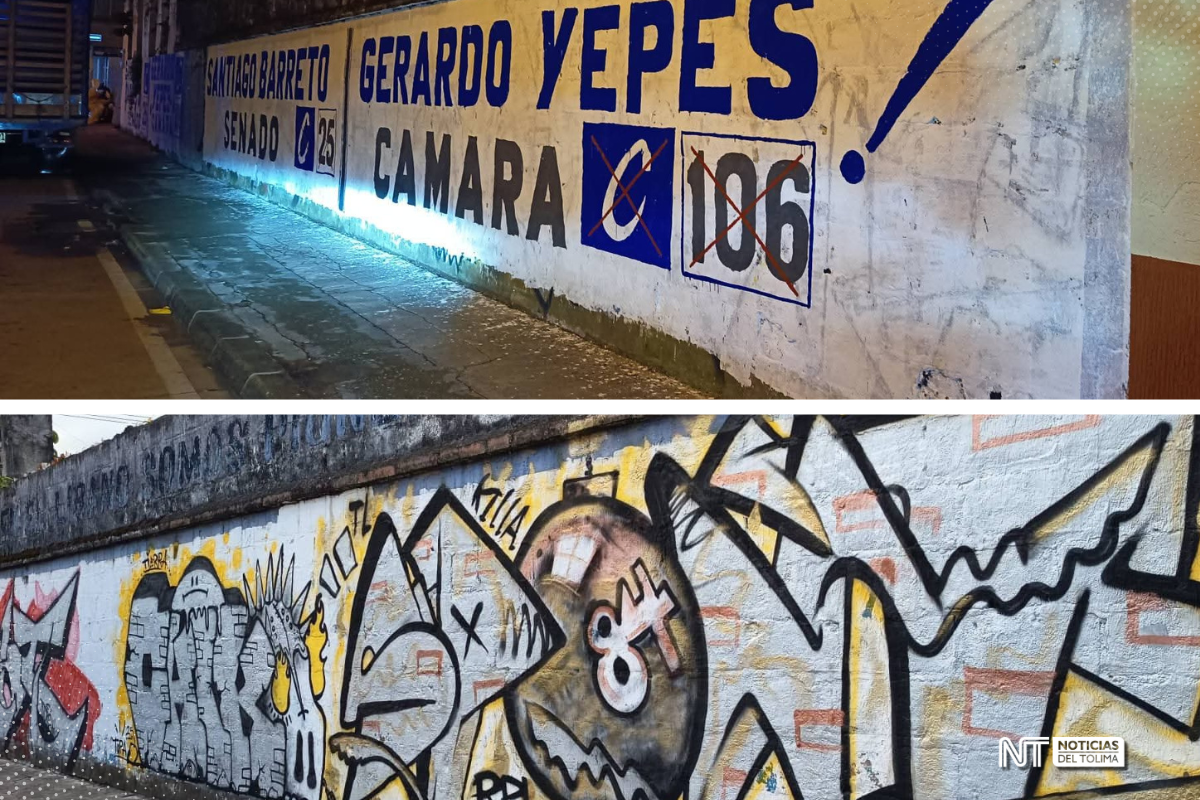 Denuncian a Santiago Barreto y Gerardo Yepes de arruinar murales de El Líbano