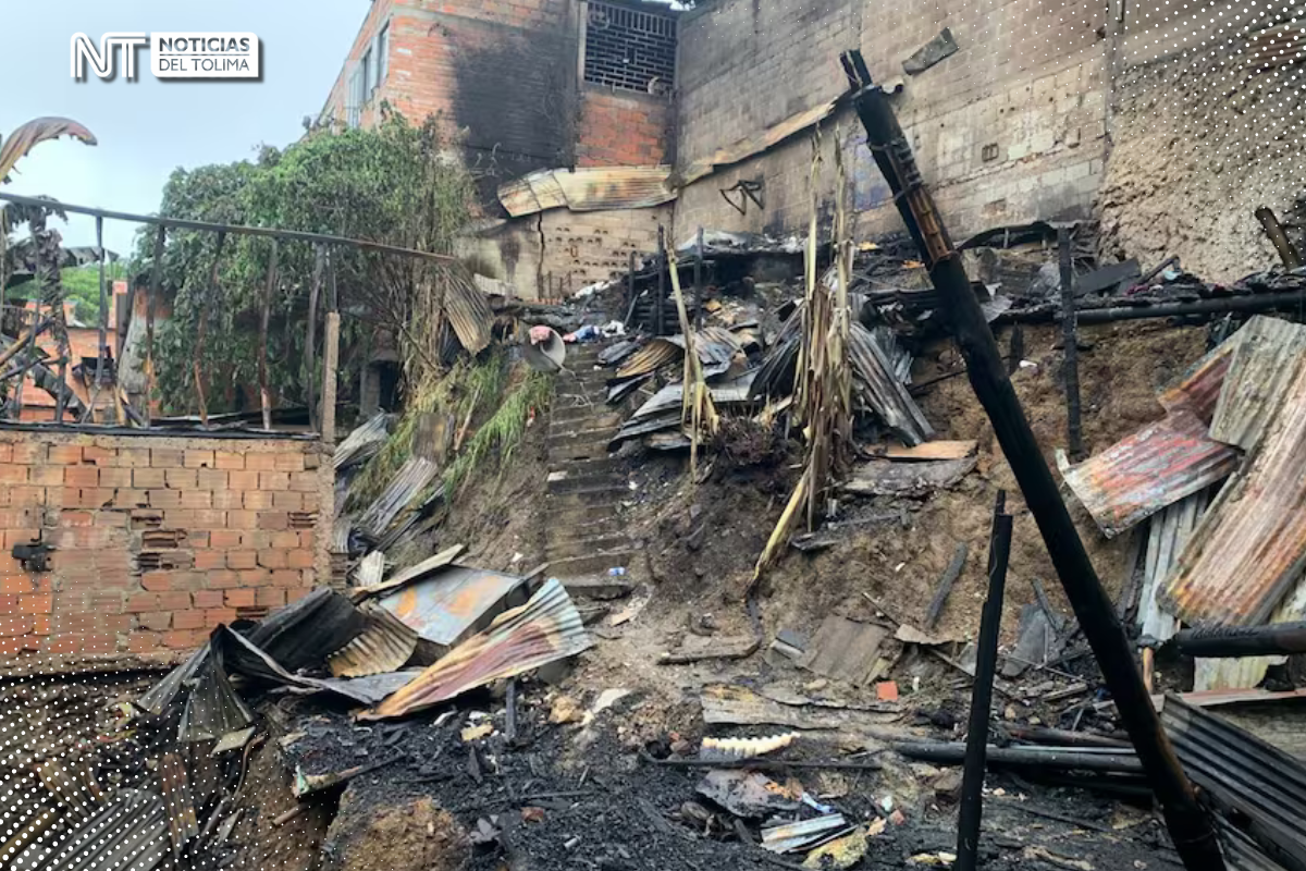 Incendio en el barrio Palermo de Ibagué, dejó ocho familias afectadas Incendio en el barrio Palermo de Ibagué, dejó ocho familias afectadas