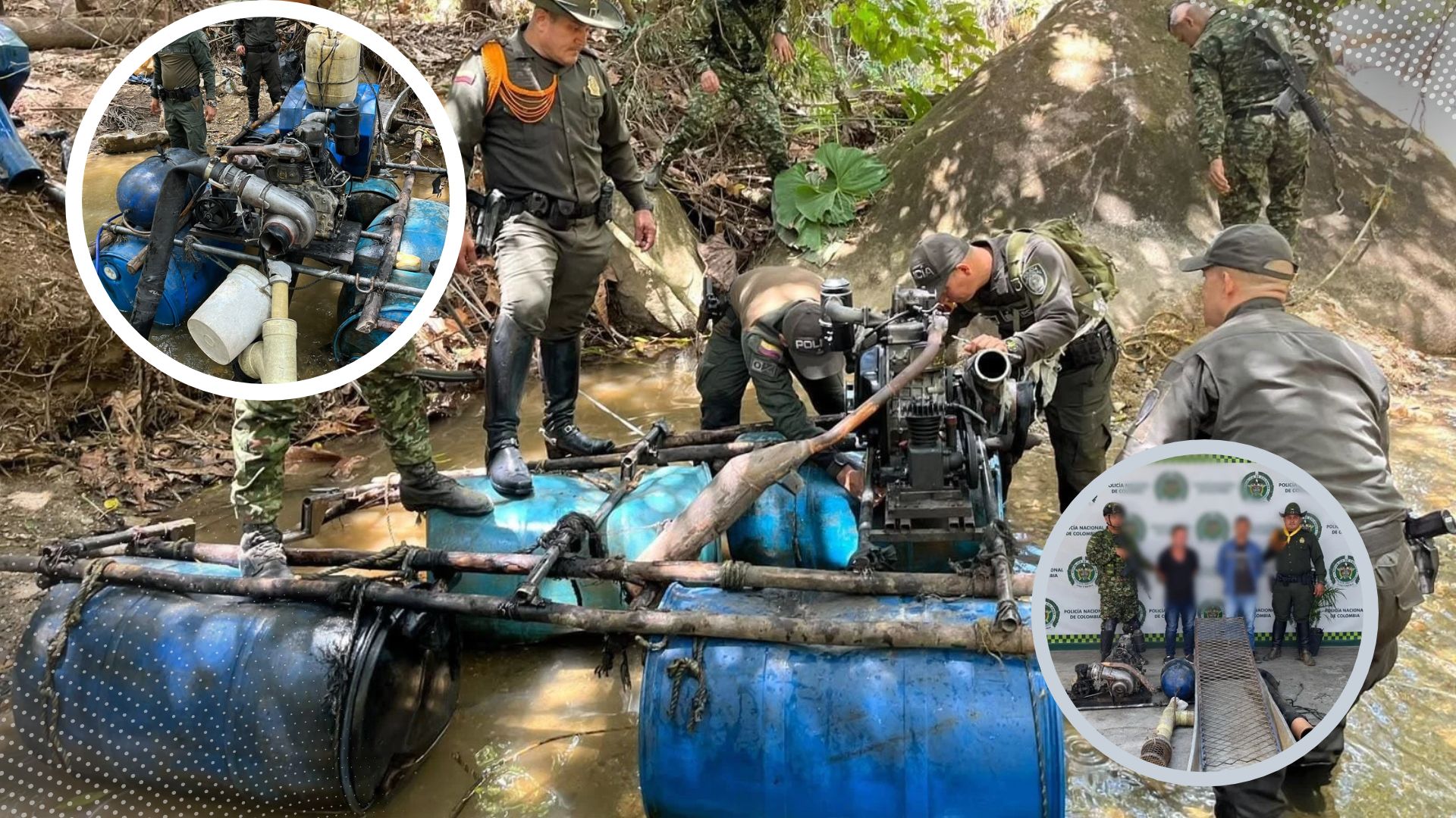 Dos hombres capturados por presunta minería ilegal en zona rural de Mariquita, Tolima