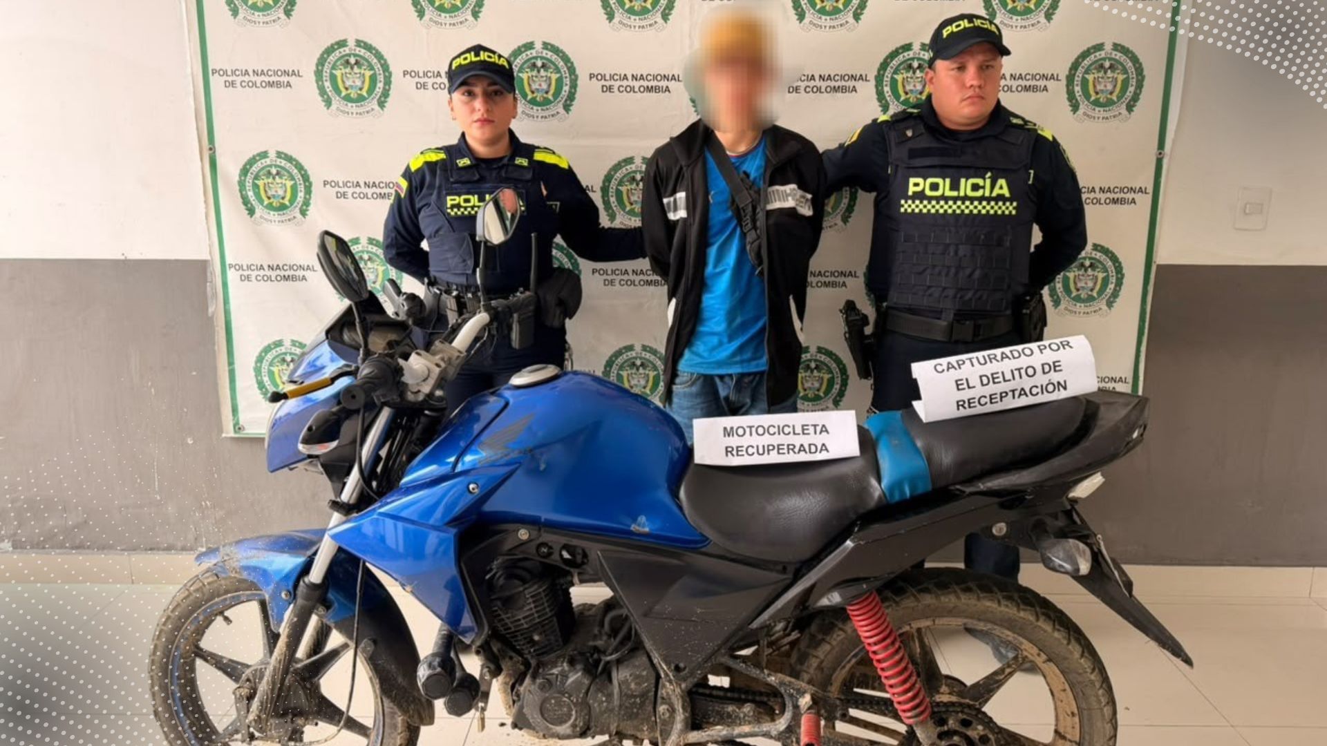 Recuperan motocicleta hurtada y capturan a joven de 19 años en Líbano, Tolima